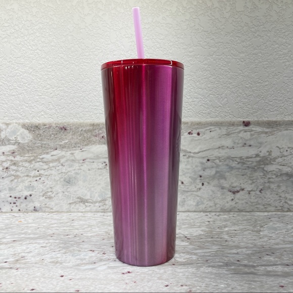 Starbucks NWT 2021 Holiday Limited Edition Set of 2 Stainless Steel Ombré- 24oz - Picture 11 of 15